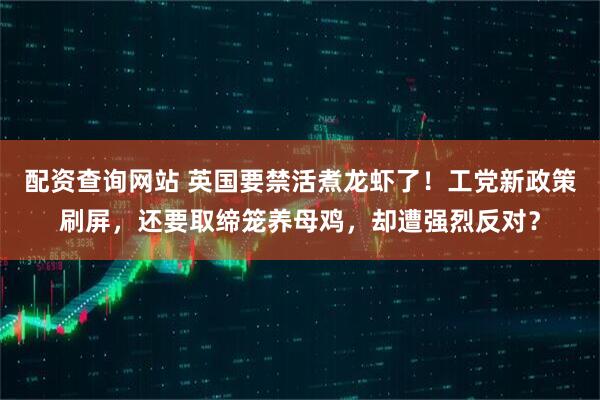 配资查询网站 英国要禁活煮龙虾了！工党新政策刷屏，还要取缔笼养母鸡，却遭强烈反对？